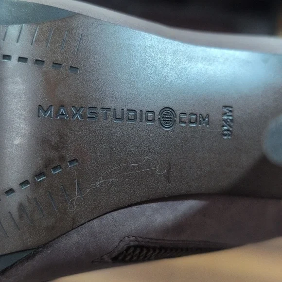 Max Studio Leather Ankle Heels Size 9.5 - Picture 7 of 11